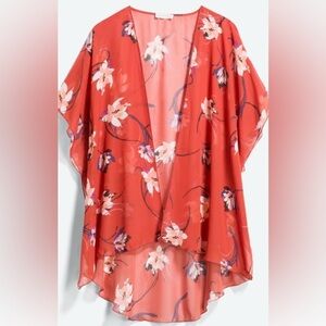 NWT Emory Park Stitch Fix Foral open Front kimono cardigan medium